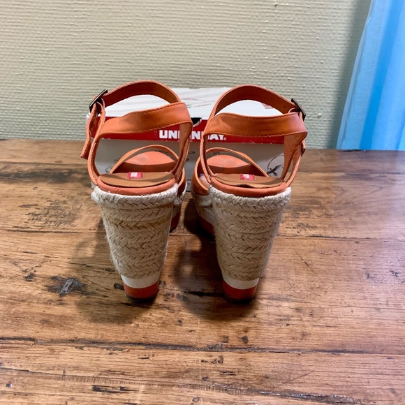 Unionbay Orange Wedge Sandals - Picture 2 of 4